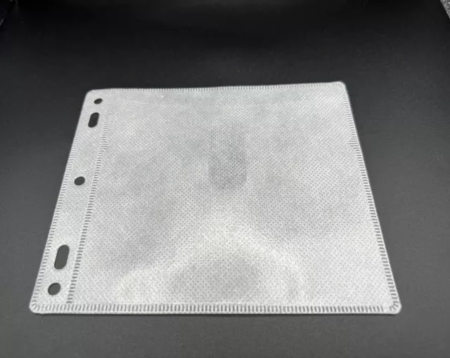 100 PCS NEW 5-Hole Double CD /DVD Binding Sleeve, White, PS002