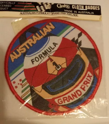 Official Australian F1 Formula 1 Grand Prix Adelaide Cloth Patch Vintage