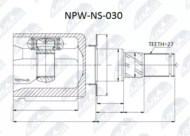 Jeu De Joints Arbre De Transmission Pour Nissan Navara