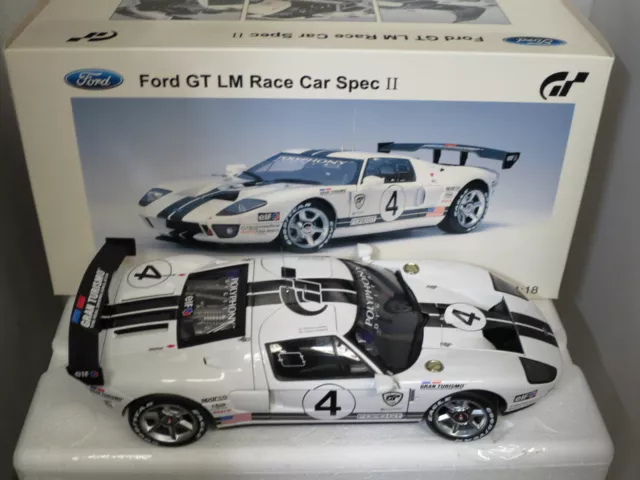 Minicar [Damaged / Missing Box] 1/18 Ford GT LM Race Car Spec II GRAN  TURISMO #4 (White) GRAN TURISMO 4 MILLENENIUM [80515], Toy Hobby