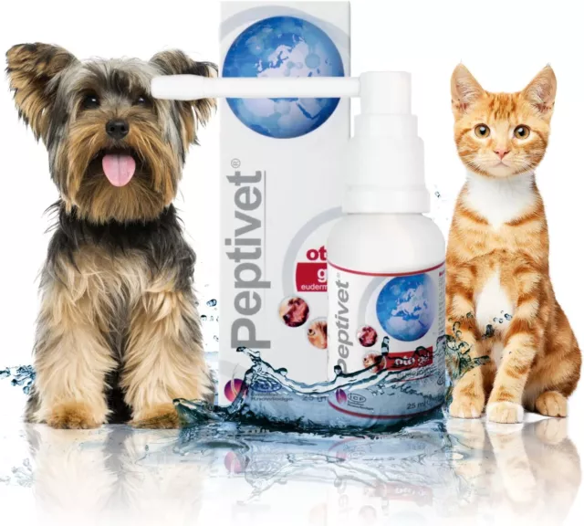 Peptivet OTO Gel Ear Cleaner Gel for Dogs & Cats- Antibacterial Anti-Fungal Yea