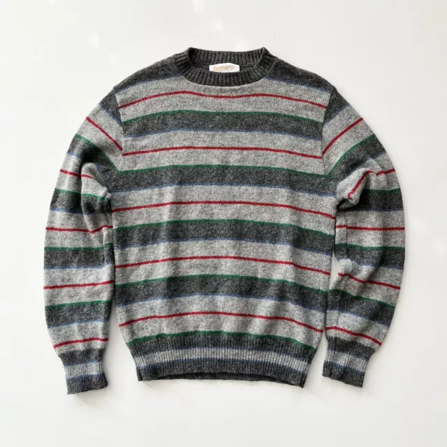 Vintage Jantzen Mens Wool Sweater Striped Multicolor Made In USA Size L Rare