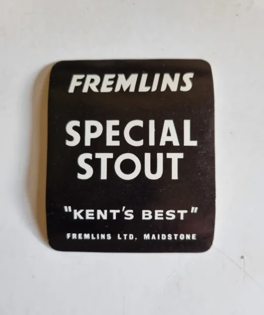 Fremlins Special Stout Maidstone Beer Bottle Label