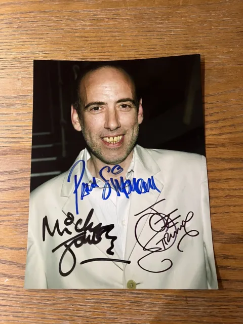 The Clash Joe Strummer Mick Jones Paul Simonon autograph signed 8x10 Autograph.