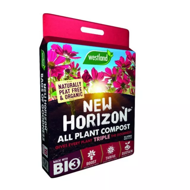 Westland Neuf Horizon 10 Litre Tout Plante Tourbe Gratuit Composte - 10L Sac