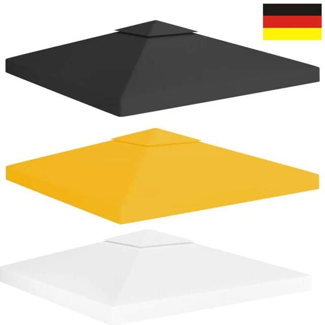 Wasserdicht Ersatzdach 3x3m / 3x4m Dach für Pavillon Kaminabzug Pavillondach PVC