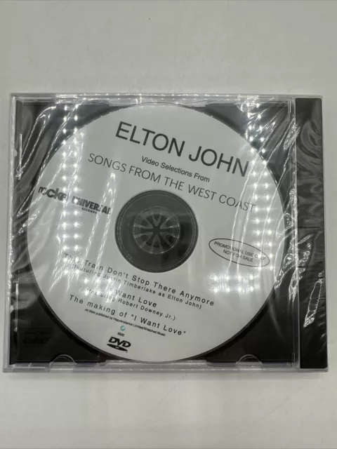 Elton John Songs From The West Coast Promo DVD Sealed Timberlake Robert Downey 3