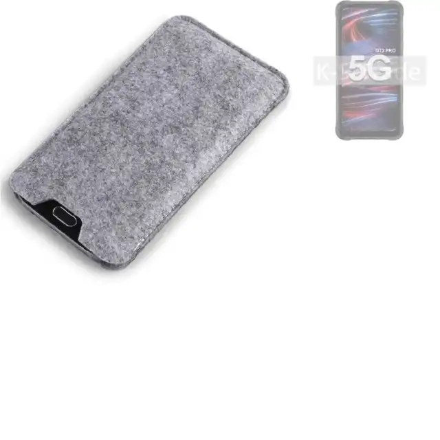 Pour UMIDIGI Bison GT2 Pro 5G Housse pochette sac étui protection feutre grise