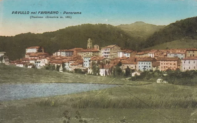 CARTOLINA *20 PAVULLO NEL FRIGNANO STAZIONE CLIM. m.686 PANORAMA VIAGGIATA 1931