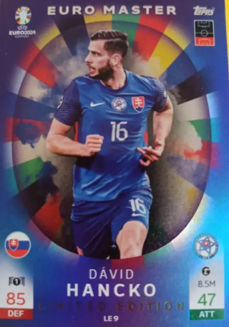 Match Attax EURO 2024 Limited Edition Euro Master Hancko Slovakia Slowakei #LE9