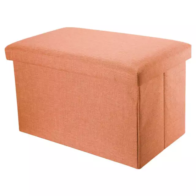 Foldable Bench 78x38x38cm Ottoman Stool Seat Cube Storage Box Lid