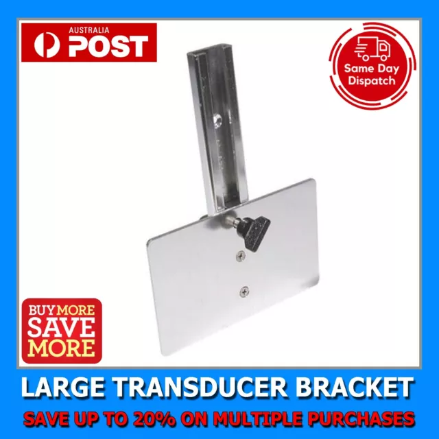 Adjustable Aluminium Transducer Bracket - Transom Mount, Live Well, Bilge, Large