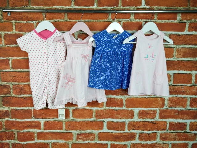 Baby Girls Bundle Age 3-6 Months M/Care Next Zara Babygro Dress Summer Pink 68Cm