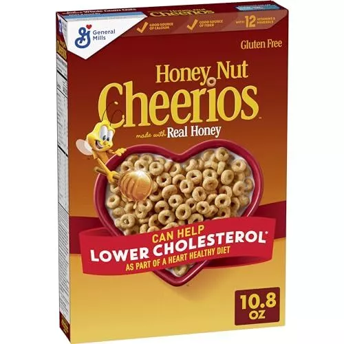 Cheerios Honey Nut Cheerios Heart Healthy Breakfast Cereal Gluten Free Cereal...