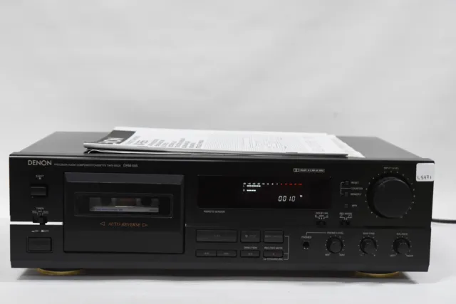 Denon DRM-555 Auto-Reverse Stereo Audio Cassette Tape Deck Component