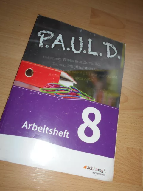 P.A.U.L. D. 8-Arbeitsheft  mit Lösungen wenig genutzt