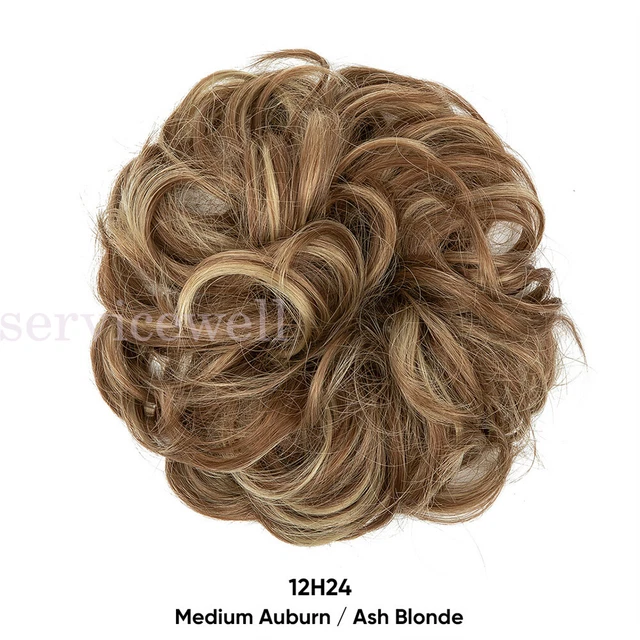 Curly Messy Bun Hair Piece Scrunchie Updo Thick Hair Extensions Real As Human