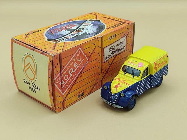 Miniature Norev 1/43 - Citroën 2CV AZU Camping Gaz 1955, Occasion Boîte