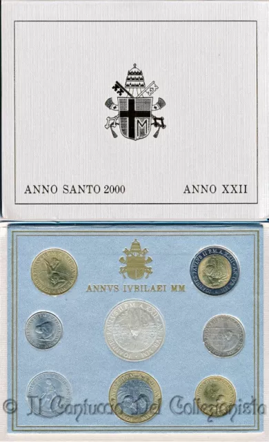 VATICANO Serie divisionale 2000 FDC Papa Giovanni Paolo II 1000 Lire ARGENTO