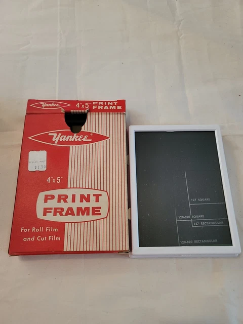 Marco de impresión de máscara automática Yankee de colección - 4"" x 5"" - caja abierta
