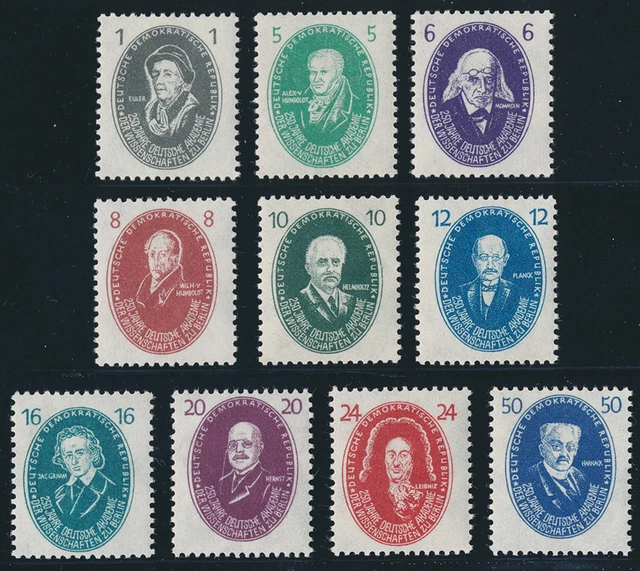 DDR, MiNr. 261-270, 261-70, Akademie, tadellos postfrisch, Mi. 140,-