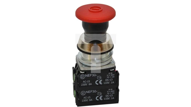 BOUTON DE SÉCURITÉ 30 mm 2Z 2R IP66 Pull Down W0-NEF30-UDR 2X2Y C /T2FR ...
