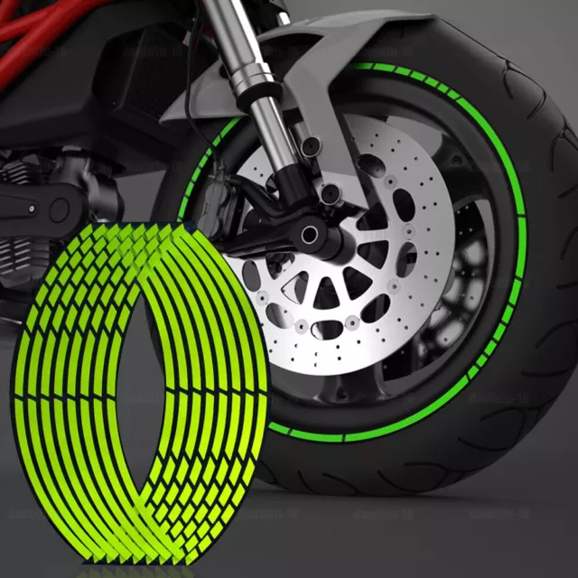 16pcs Reflective Tapes Car Motorcycle Wheel Rim Decal Stickers For 18inch tires