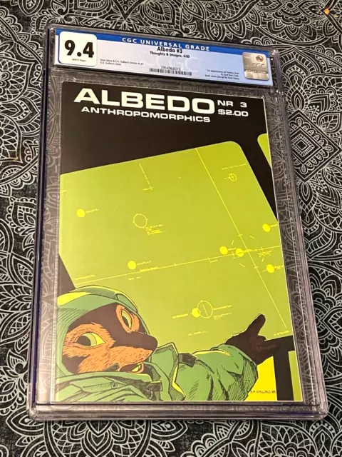 Albedo #3 CGC 9.4 White Pages Stan Sakai - 2nd App. of Usagi Yojimbo 1985 Comic
