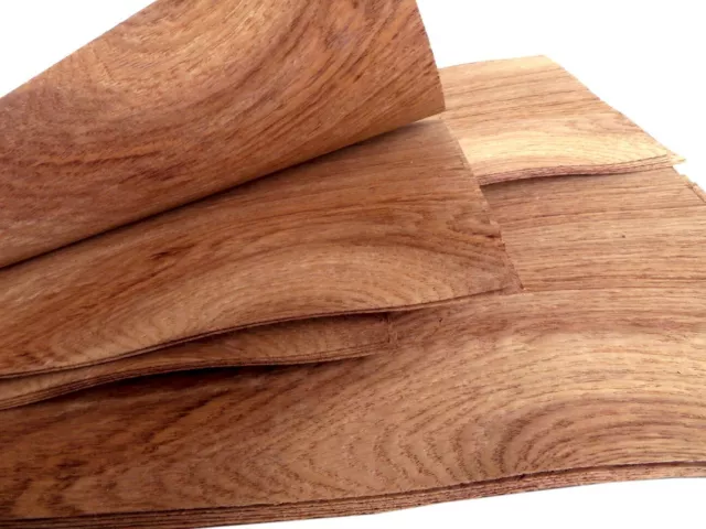8 x KIESEL EICHE ANTIK FURNIER echt Holz Dekor Design Blätter Platten Brett