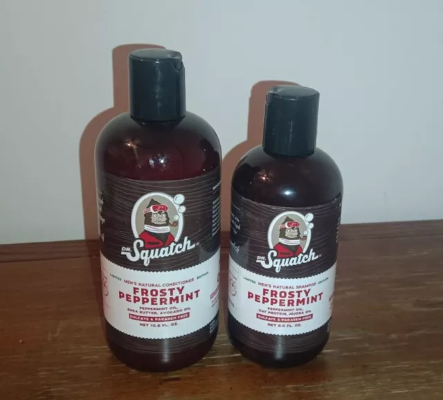 Champú Dr. Squatch Frosty Peppermint + Acondicionador Edición Limitada ¡RARO!¡!