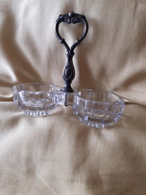 ANCIEN SERVITEUR DE table en Cristal et Argent? EUR 19,00 - PicClick FR