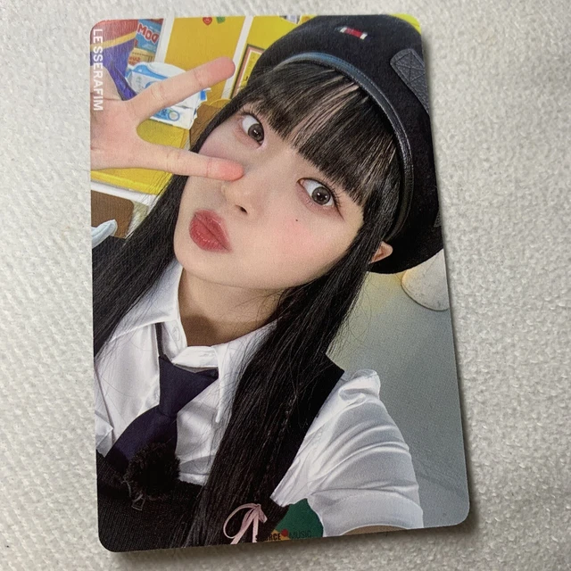 EUNCHAE LE SSERAFIM PERFECT NIGHT Celeb K-pop Girl Photo Peace Black $9
