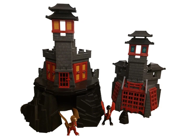 Lot Playmobil Dragons - Forteresse 5479 + Dragon 4838 + Ninjas 5629