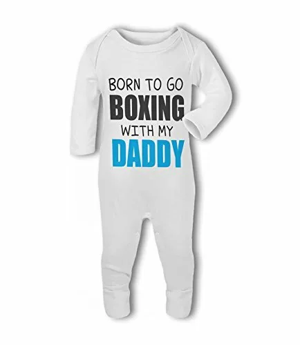 Born to go Boxing with my Daddy - Baby Romper Suit by BWW Print Ltd