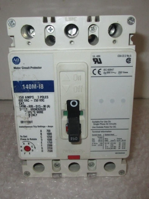 Allen-Bradley Mcc 2100 Combo Starter W/ 509-Eod & 140M-18R-D15-M 150A Breaker