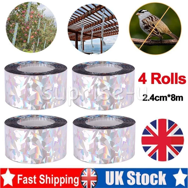 X4 80M Deterrent Tape Scarer Tape Garden Lawn Yard Pigeon Repeller Scare Ribbon