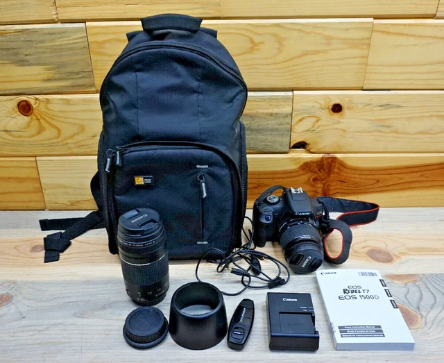 CANON EOS 1500D Rebel T7 with Carrying Case and Zoom Lens 399.99