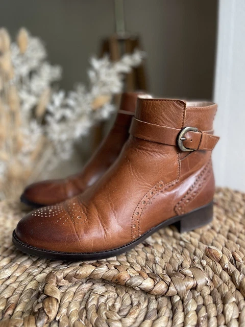 CLARKS HOPE TRACK Leather Boots Mahogany UK 3.5 EU 36 38.24 PicClick UK