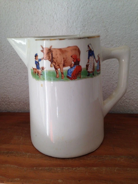 Pot à Lait émaillé Lethu Berthe - Décor Vache Marguerite 1995/1998