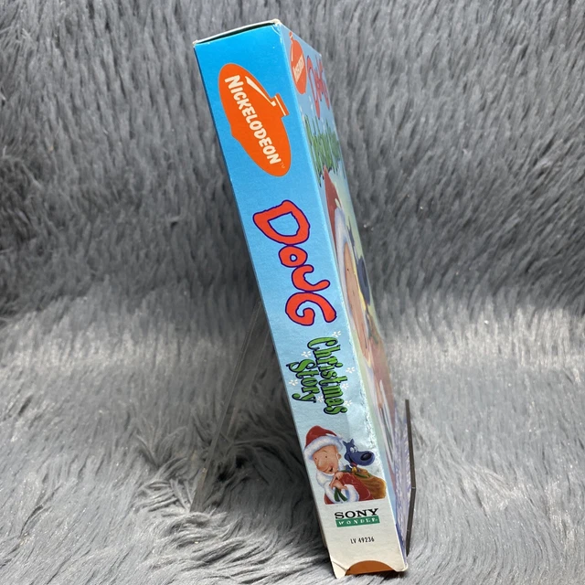 NICKELODEON DOUG CHRISTMAS Story VHS 1994 Rare Holiday Orange Tape Kids