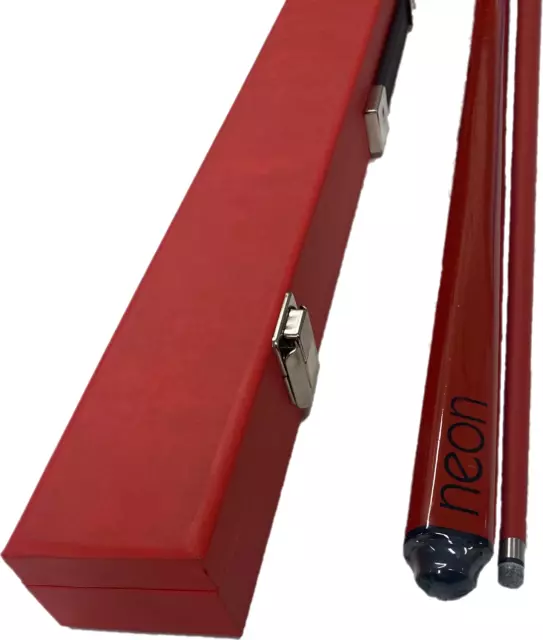 GRAFEX NEON RED Graphite Pool Snooker Billiard Cue and Red Cue Case