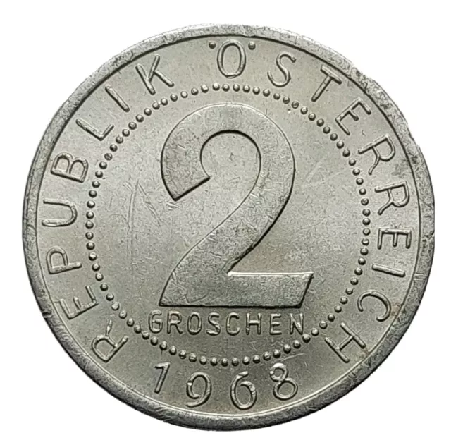 Austria 2 Groschen 1968 Coin G311