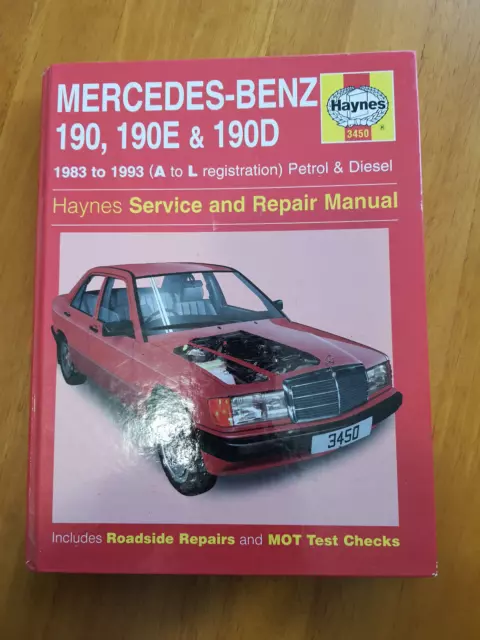 Mercedes Benz 190 190E 190D Haynes Manual 1983 to 93 (A to L reg) Petrol Diesel