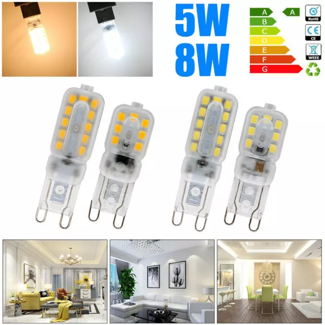 5/10x G9 5W 8W 2835SMD LED Dimmable Capsule Bulb Replace Halogen Light Lamp 220V