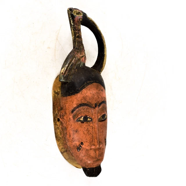 Miniature Guro Mask with Bird Cote d'Ivoire African Art