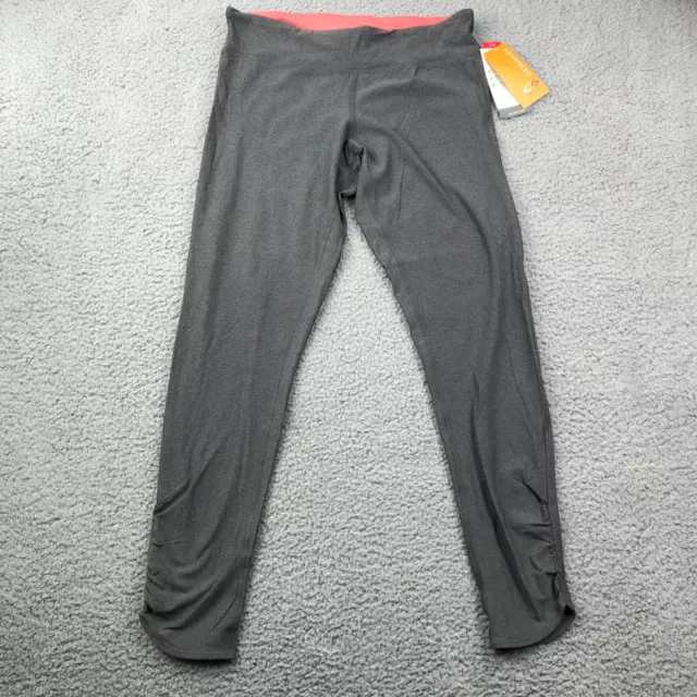 C9 BY CHAMPION Womens LARGE Gray w/ Orange Fitted Ruched Hem Active Leggings  NEW $14.99 - PicClick