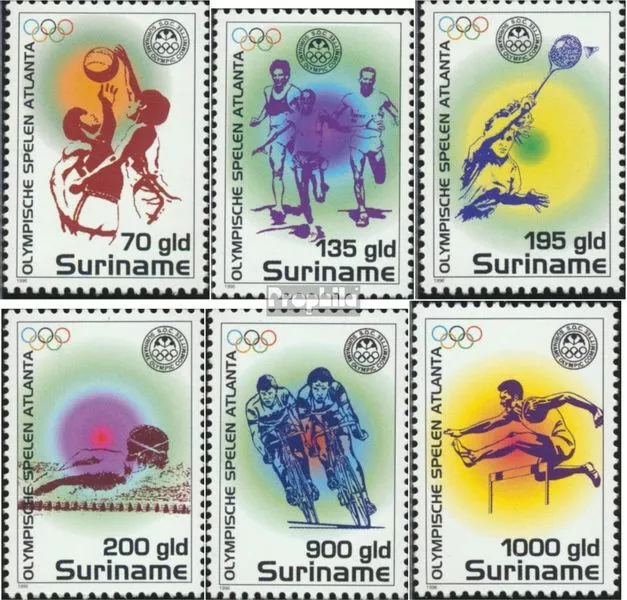 suriname 1554-1559 (complete issue) unmounted mint / never hinged 1996 Olympics