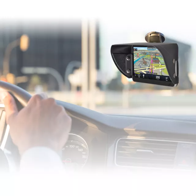 Leather PU Garmin Nüvi GPS Navigator Sun Shade & Glare Vehicle Visor for 7 Inch 2
