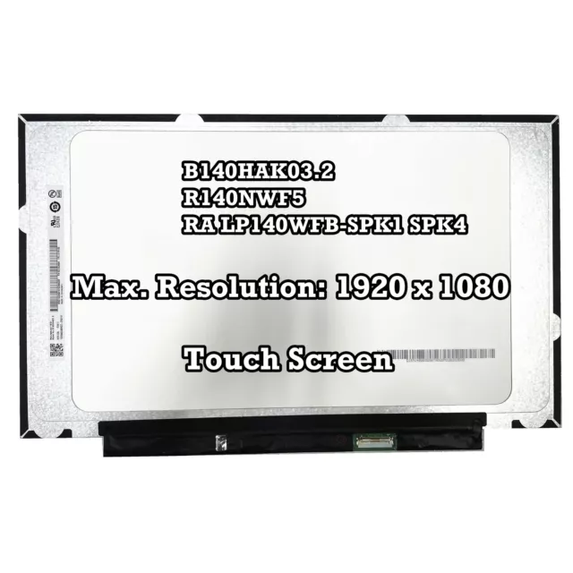 B140HAK03.2 R140NWF5 RA LP140WFB-SPK1 SPK4 LCD Display Panel Touch Screen LED