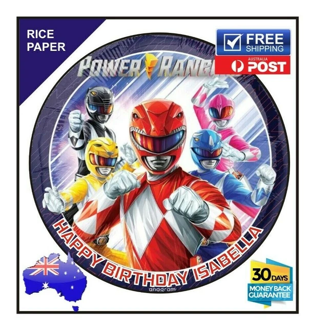POWER RANGERS EDIBLE Rice Paper Image birthday party cake topper